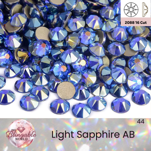 Light Sapphire AB - 2088 Glass Flatback Rhinestone