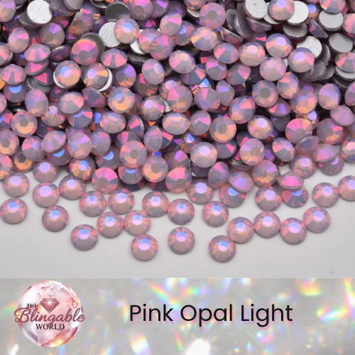 Pink Opal Light - Glass Flatback Rhinestone