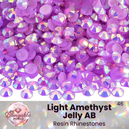 Light Amethyst Jelly AB - Resin Flatback Rhinestone