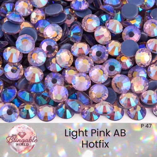 Light Pink AB - Hotfix Glass Flatback Rhinestone