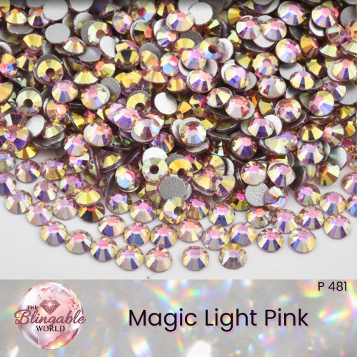Magic Light Pink - Glass Flatback Rhinestone