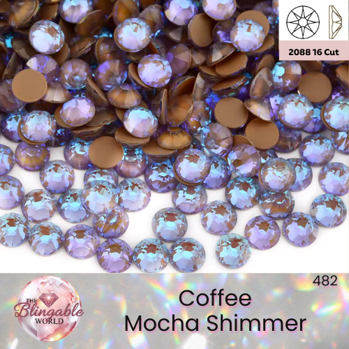 Cofee Mocha Shimmer - 2088 Glass Flatback Rhinestone