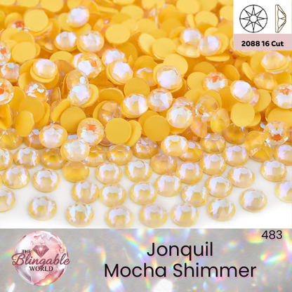 Jonquil Mocha Shimmer - 2088 Glass Flatback Rhinestone
