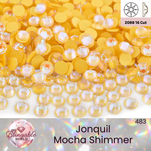 Jonquil Mocha Shimmer - 2088 Glass Flatback Rhinestone