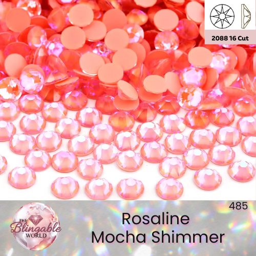 Rosaline Mocha Shimmer - 2088 Glass Flatback Rhinestone