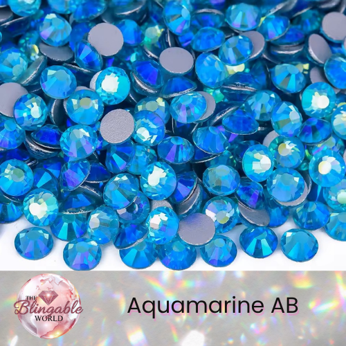 Aquamarine AB - Glass Flatback Rhinestone