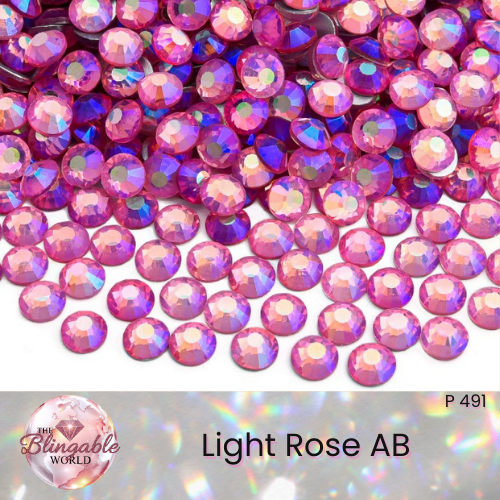Light Rose AB - Glass Flatback Rhinestone