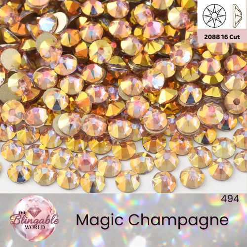 Magic Champagne - 2088 Glass Flatback Rhinestone