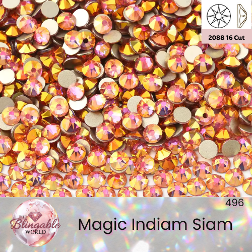 Magic Indiam Siam - 2088 Glass Flatback Rhinestone