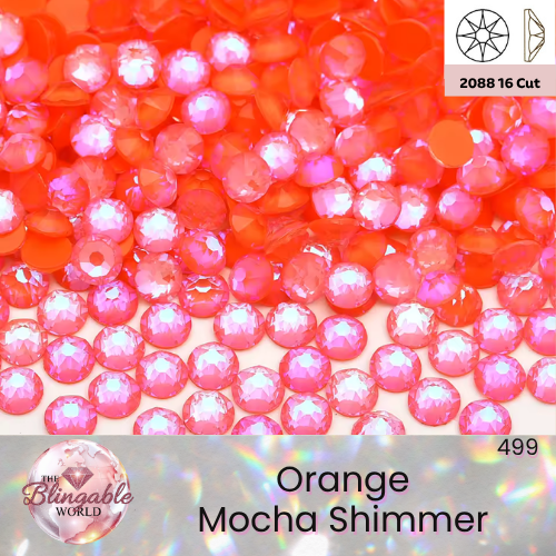 Orange Mocha Shimmer - 2088 Glass Flatback Rhinestone