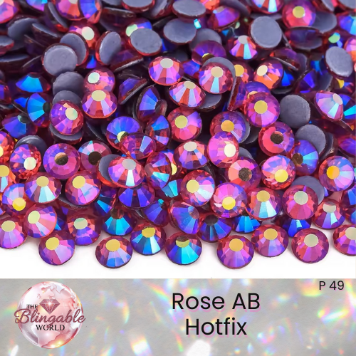 Rose AB - Hotfix Glass Flatback Rhinestone