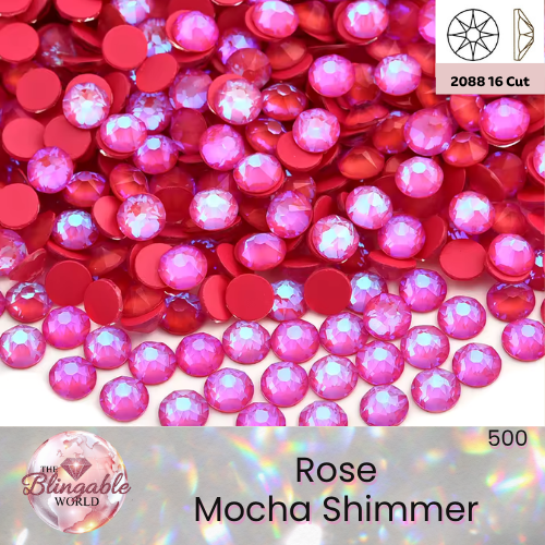 Rose Mocha Shimmer - 2088 Glass Flatback Rhinestone