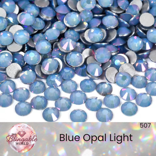 Blue Opal Light - Glass Flatback Rhinestone