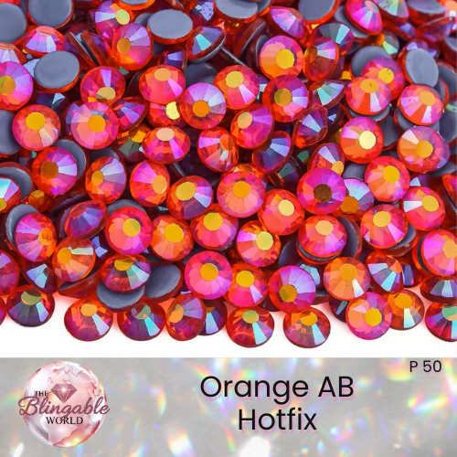 Orange AB - Hotfix Glass Flatback Rhinestone