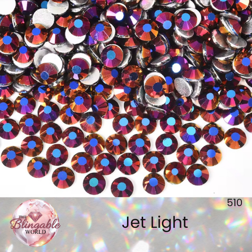 Jet Light - Glass Flatback Rhinestone