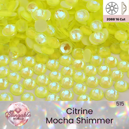 Citrine Mocha Shimmer - 2088 Glass Flatback Rhinestone
