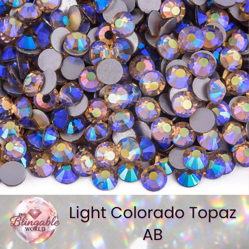 Light Colorado Topaz AB - Glass Flatback Rhinestone