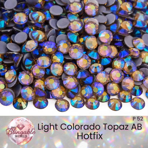 Light Colorado Topaz AB - Hotfix Glass Flatback Rhinestone