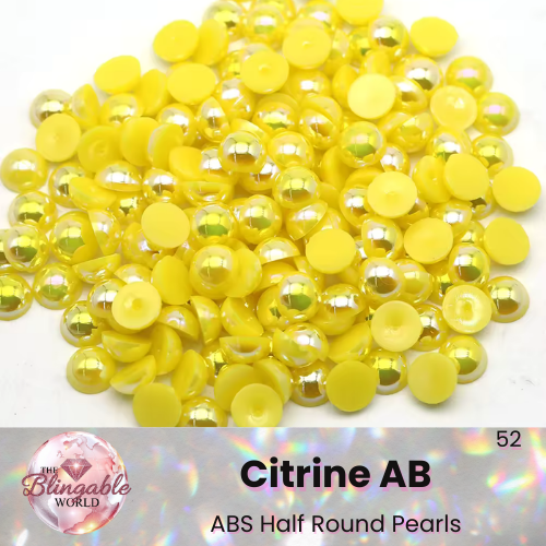 Citrine AB - Half Round Pearls