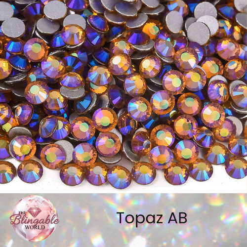 Topaz AB  - Glass Flatback Rhinestone