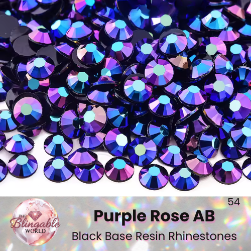 Purple Rose AB - Resin Flatback Rhinestone