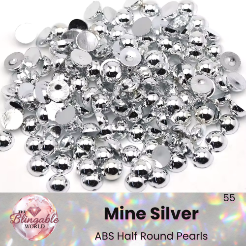 Mine Silver - Half Round Pearls