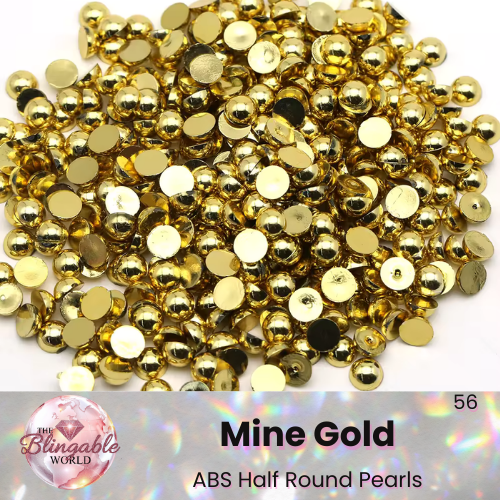 Mine Gold - Half Round Pearls