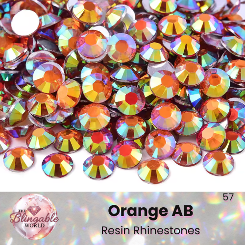 Orange AB - Resin Flatback Rhinestone
