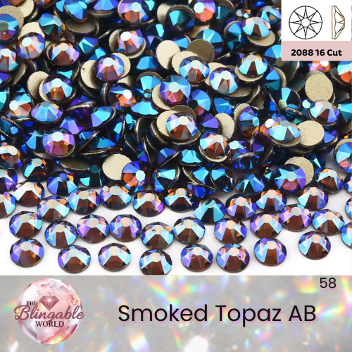Smoked Topaz AB - 2088 Glass Flatback Rhinestone
