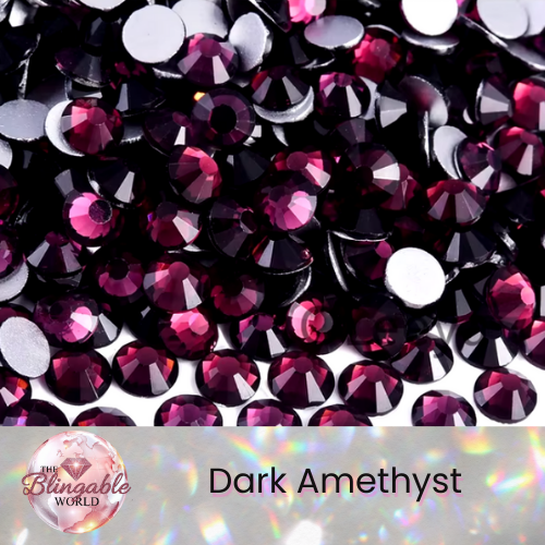 Dark Amethyst - Glass Flatback Rhinestone