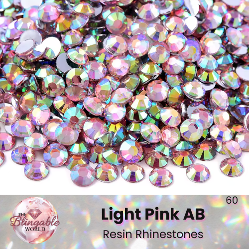 Light Pink AB - Resin Flatback Rhinestone