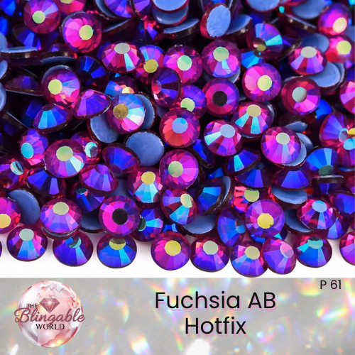 Fuchsia AB - Hotfix Glass Flatback Rhinestone