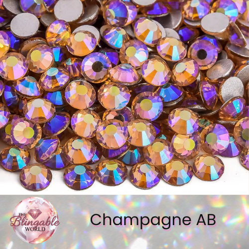 Champagne AB - Glass Flatback Rhinestone