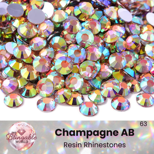 Champagne AB - Resin Flatback Rhinestone
