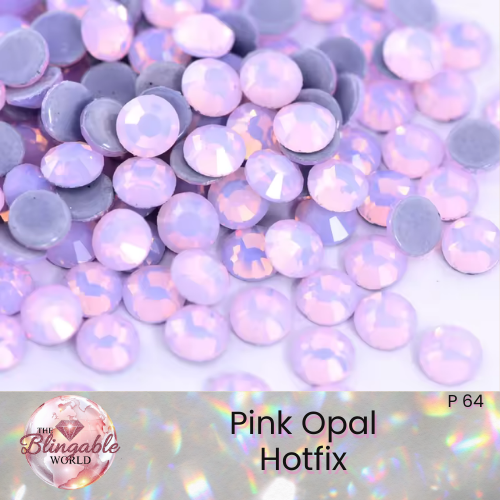 Pink Opal - Hotfix Glass Flatback Rhinestone