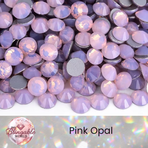 Pink Opal - Glass Flatback Rhinestone