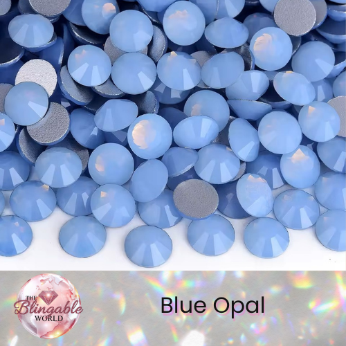 Blue Opal - Glass Flatback Rhinestone
