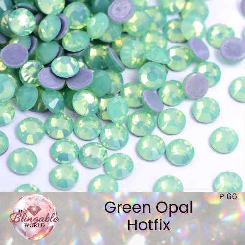 Green Opal - Hotfix Glass Flatback Rhinestone