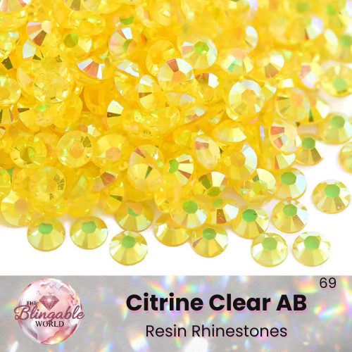 Citrine Clear AB - Resin Flatback Rhinestone