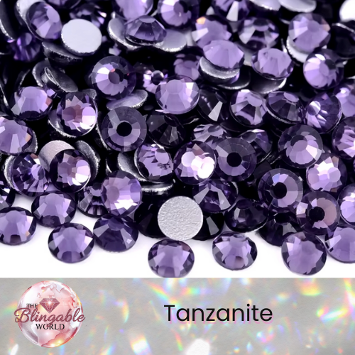 Tanzanite - Glass Flatback Rhinestone