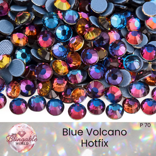Blue Volcano - Hotfix Glass Flatback Rhinestone