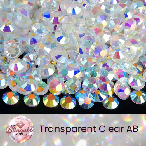 Transparent Clear AB - Glass Flatback Rhinestone