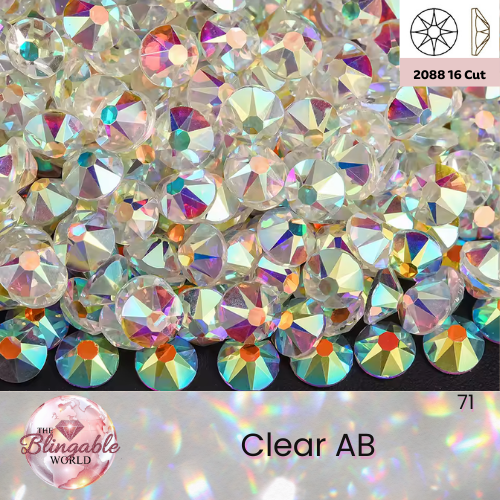 Clear AB - 2088 Glass Flatback Rhineston