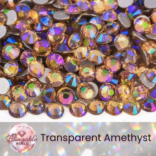 Transparent Amethyst - Glass Flatback Rhinestone