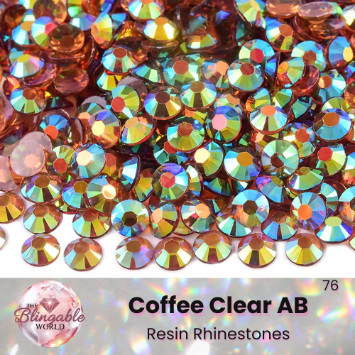 Coffee Clear AB - Resin Flatback Rhinestone