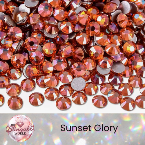 Sunset Glory - Glass Flatback Rhinestone