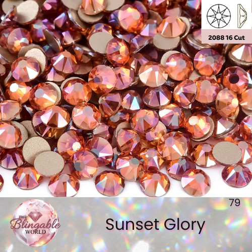 Sunset Glory - 2088 Glass Flatback Rhinestone