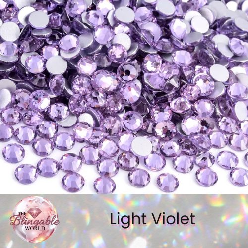 Light Violet - Glass Flatback Rhinestone