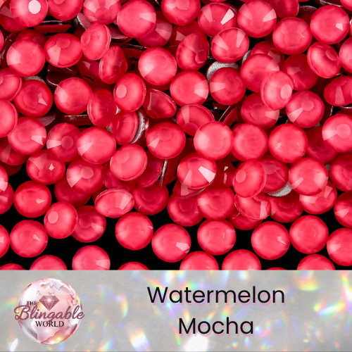 Watermelon Mocha - Glass Flatback Rhinestone