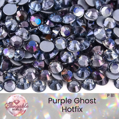 Purple Ghost - Hotfix Glass Flatback Rhinestone
